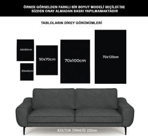 Kanvas Tuval Tablo Gold Detaylı Çiçek Kod: EYL100