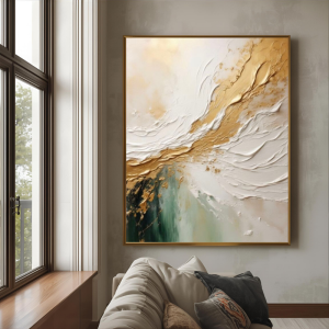 Yağlı Boya Dokulu Kabartmalı Modern Soyut Tablo