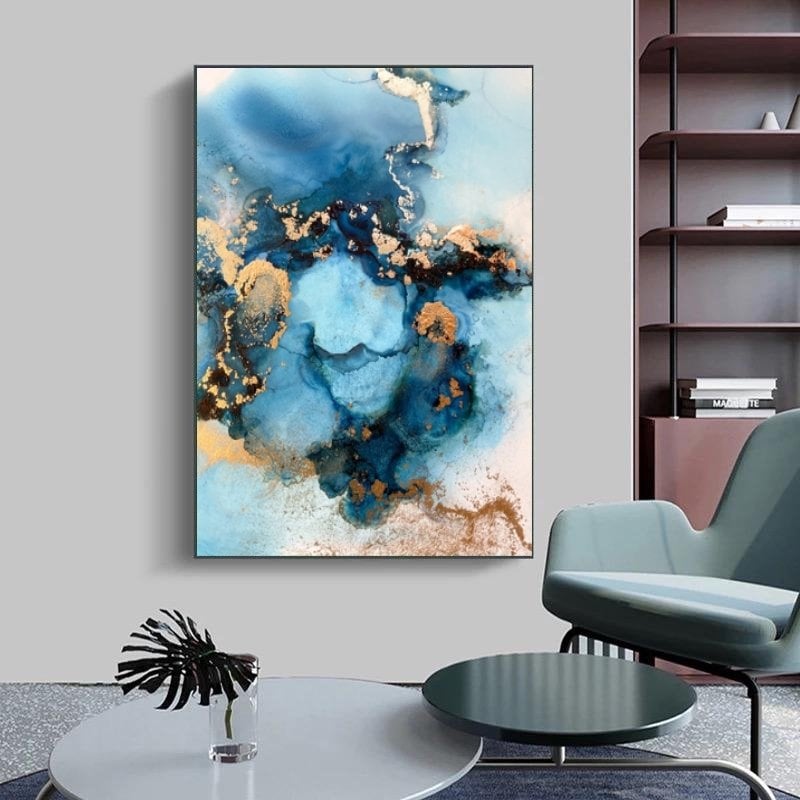 Kanvas Tuval Tablo Blue Ink Kod: LS102-K