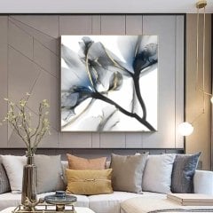 Kanvas Tablo Gold Mavi Floral Kod: K5151