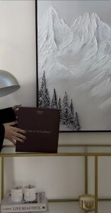 Yağlı Boya Dokulu Kabartmalı Dağ Manzarası Tablo