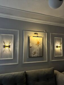 Kanvas Tuval Tablo Krem Pastel Çiçekler Kod: H51-K-1