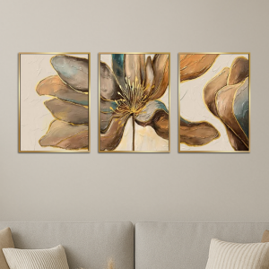 30x40cm Üçlü Kanvas Tuval Tablo