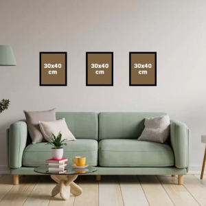 30x40cm Üçlü Kanvas Tuval Tablo