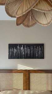 120x50cm Panoramik Kanvas Tuval Tablo Gri Silüet Kod: TLH72-K