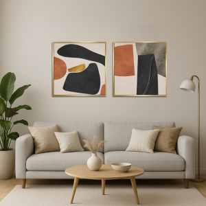 70x70cm İkili Kanvas Tuval Tablo