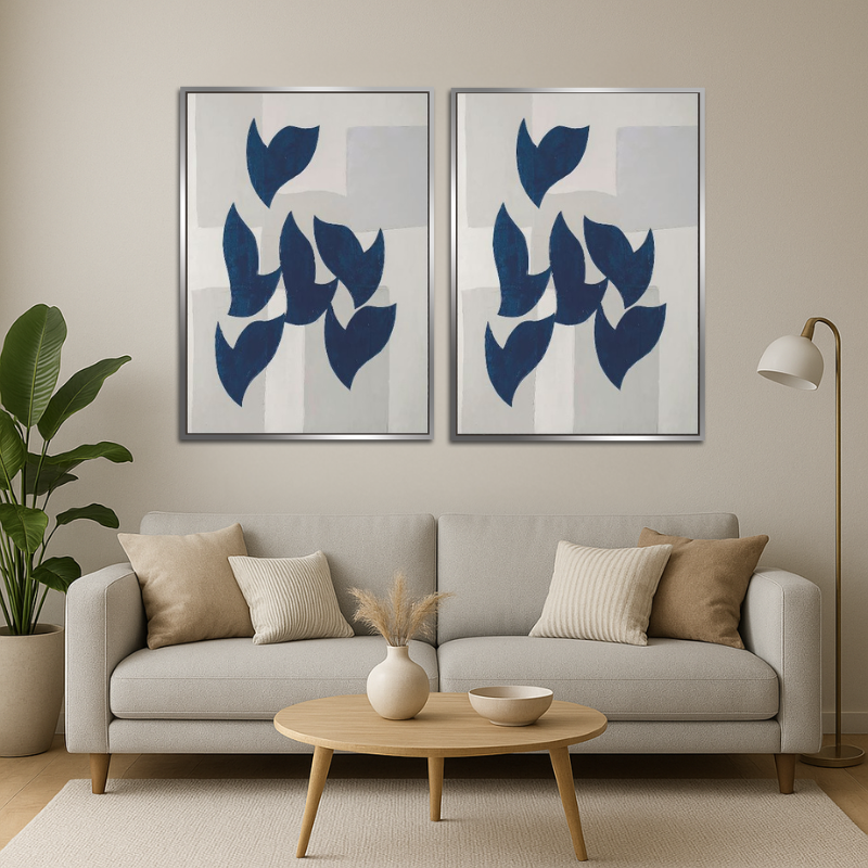 70x100cm İkili Kanvas Tuval Tablo