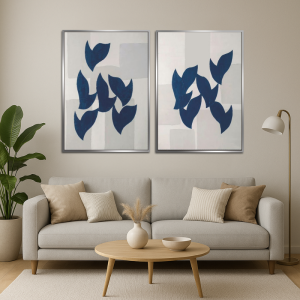 70x100cm İkili Kanvas Tuval Tablo