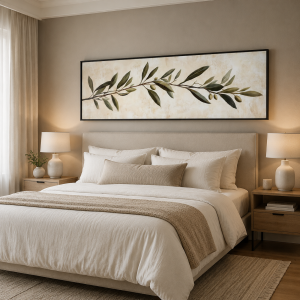120x50cm Panoramik Kanvas Tuval Tablo Zeytin Dalı Kod: PT212