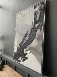 70x100cm Yağlı Boya Dokulu Kabartmalı Soyut Tablo