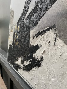 70x100cm Yağlı Boya Dokulu Kabartmalı Soyut Tablo