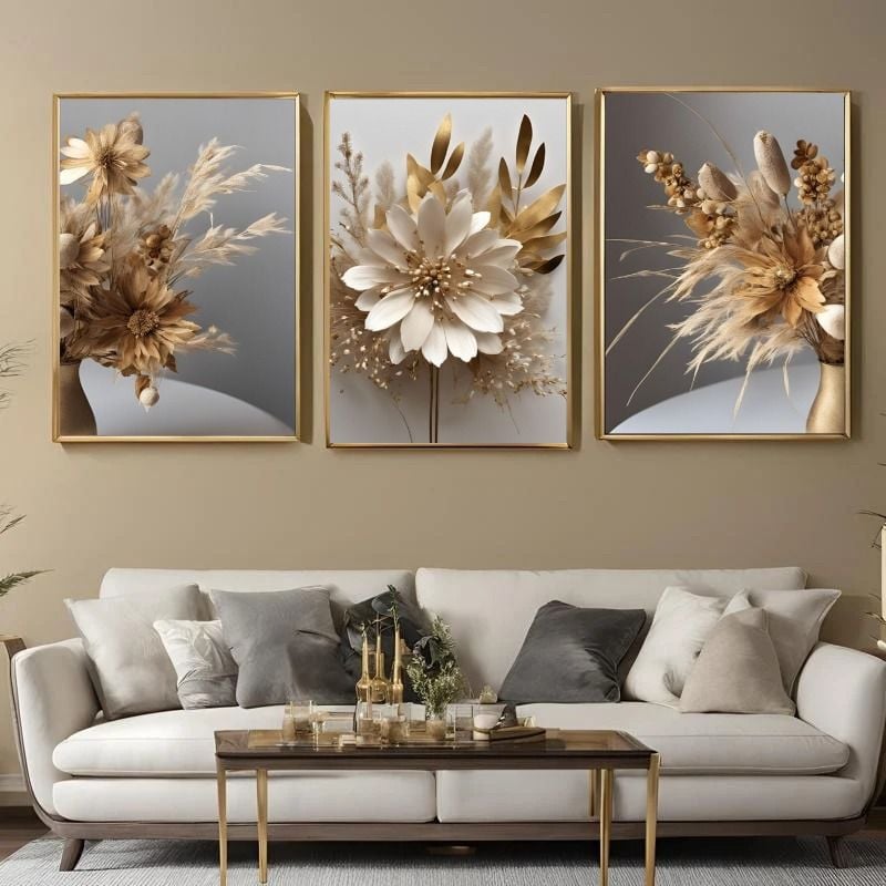 ÜÇLÜ KANVAS TABLOLAR